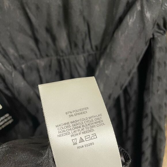 Express black silky long sleeve wrap mini dress, Small NWT - Picture 5 of 8